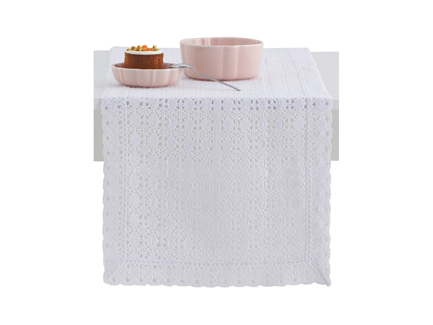 Chemin de table Folkelips Blanc Moyen 40x180