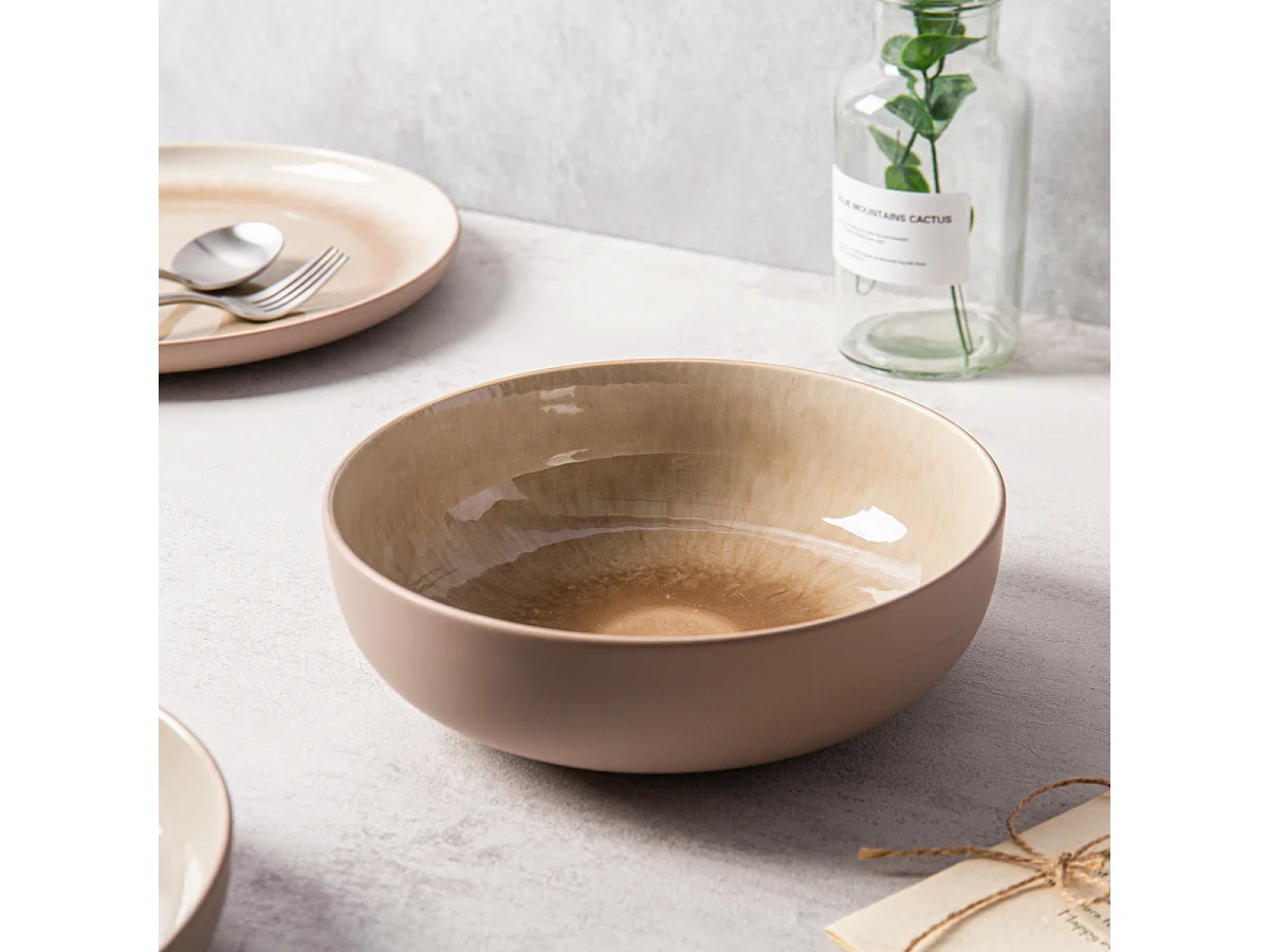 Saladier taupe - "Iris"