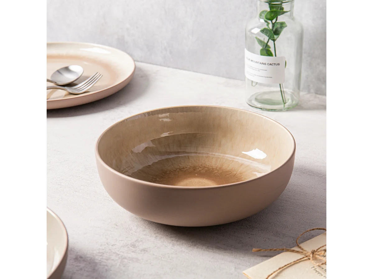 Saladier taupe - "Iris"