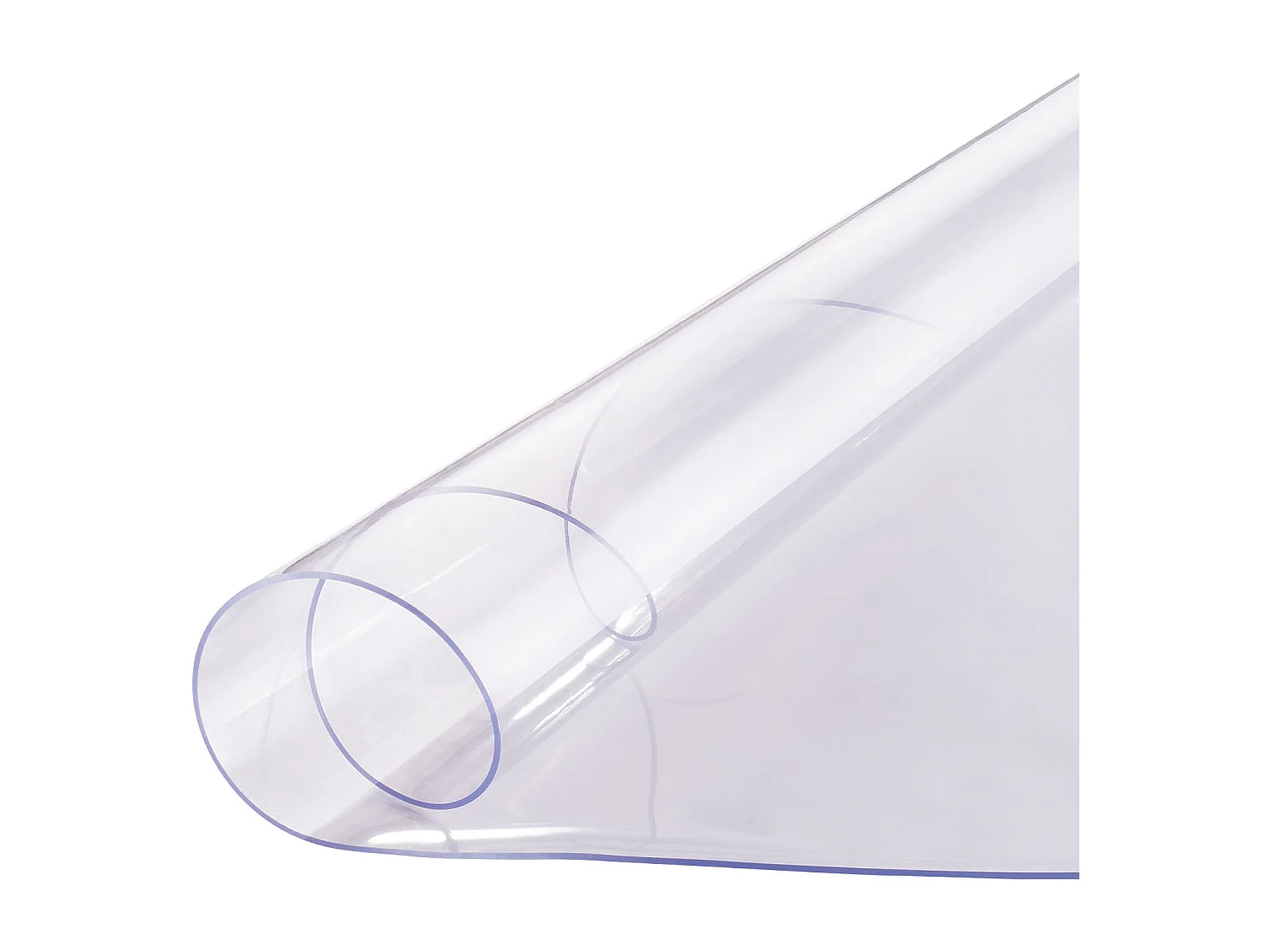 Toalha de Mesa Transparente SucceBuy Protetor de Mesa em PVC, Capa Redonda de Plástico Transparente de 121.92 cm, 2 mm de Espessura