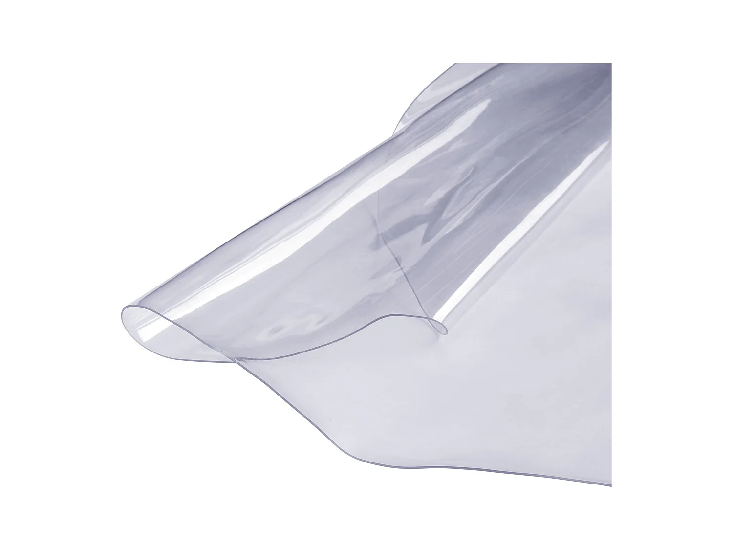Nappe Transparente SucceBuy Protecteur de Table en PVC, Housse de Bureau Ronde en Plastique Transparent de 123 cm, Épaisseur de 1.5 mm