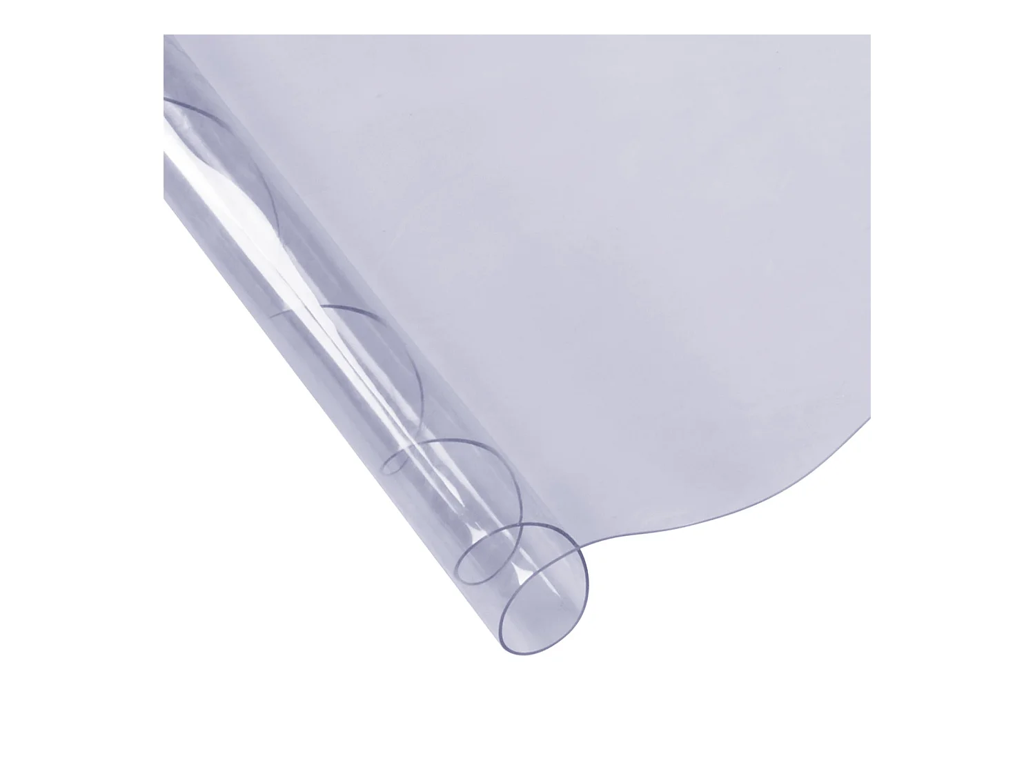 Nappe Transparente SucceBuy Protecteur de Table en PVC, Housse de Bureau Ronde en Plastique Transparent de 123 cm, Épaisseur de 1.5 mm