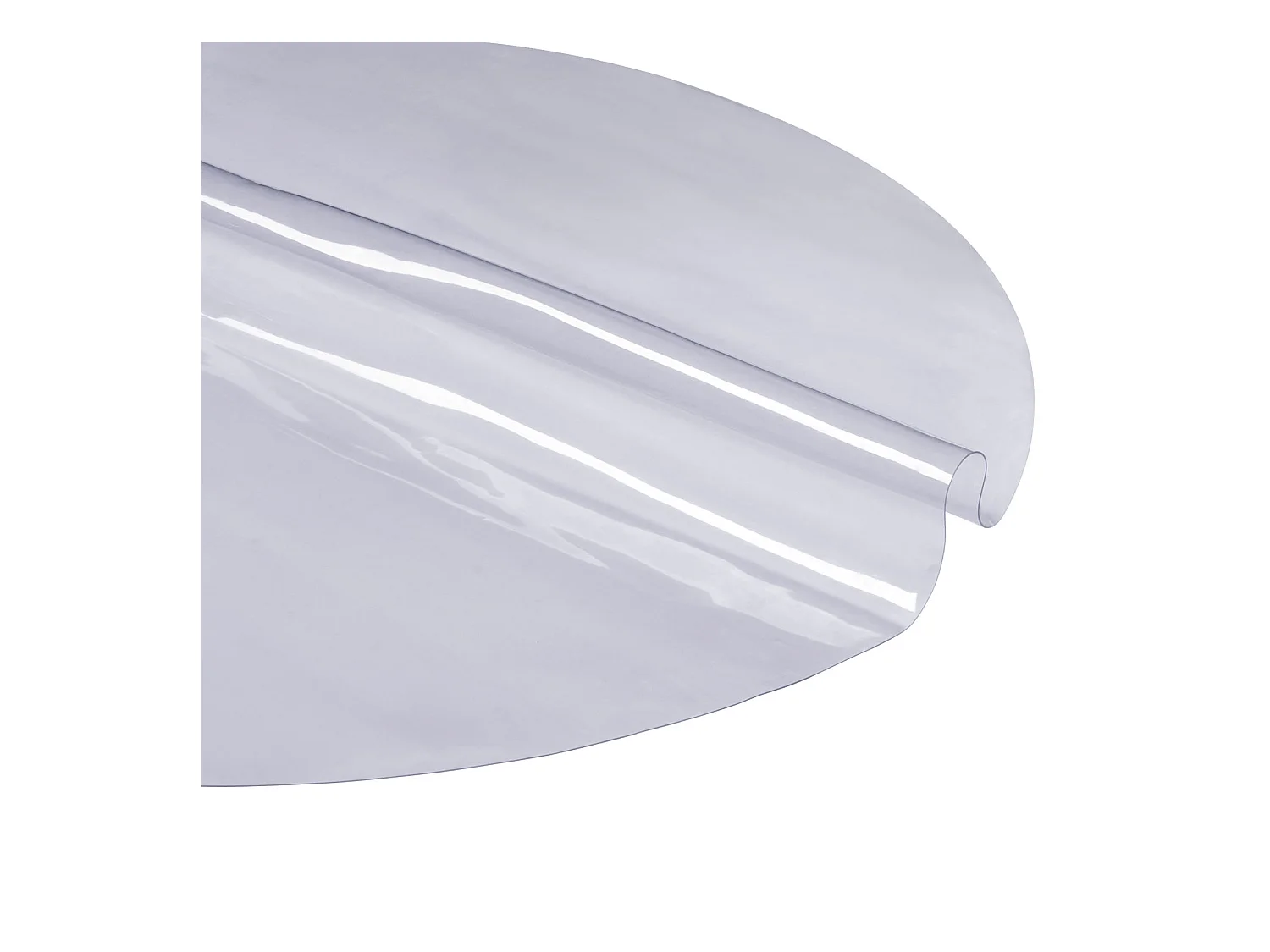 Nappe Transparente SucceBuy Protecteur de Table en PVC, Housse de Bureau Ronde en Plastique Transparent de 123 cm, Épaisseur de 1.5 mm