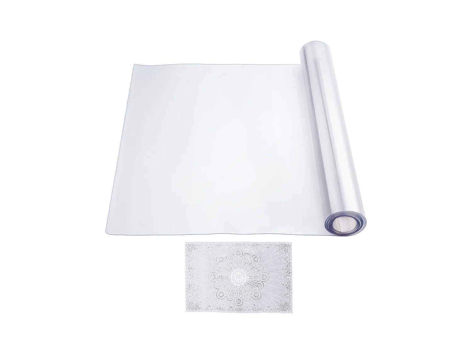 Nappe Transparente SucceBuy Protecteur de Table en PVC 106.68 x 243.84 cm Protecteur de Bureau en Plastique Transparent 1.5 mm d'Épaisseur