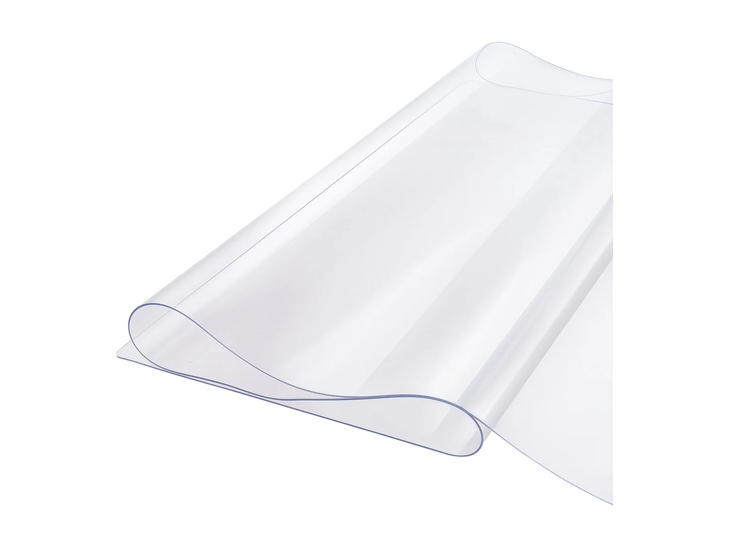 Toalha de Mesa Transparente SucceBuy Protetor de Mesa em PVC, Capa de Plástico Transparente de 106.68 x 243.84 cm, 1,5 mm de Espessura