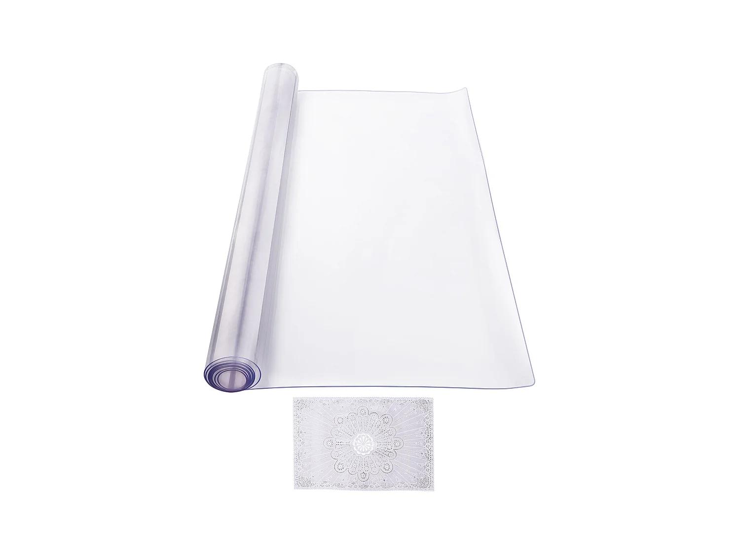 Przeźroczysty Obrus SucceBuy PVC Table Protector, 101.6 × 203.2 cm Przezroczysty, 2,0 mm Grubości Pokrowiec na Biurko