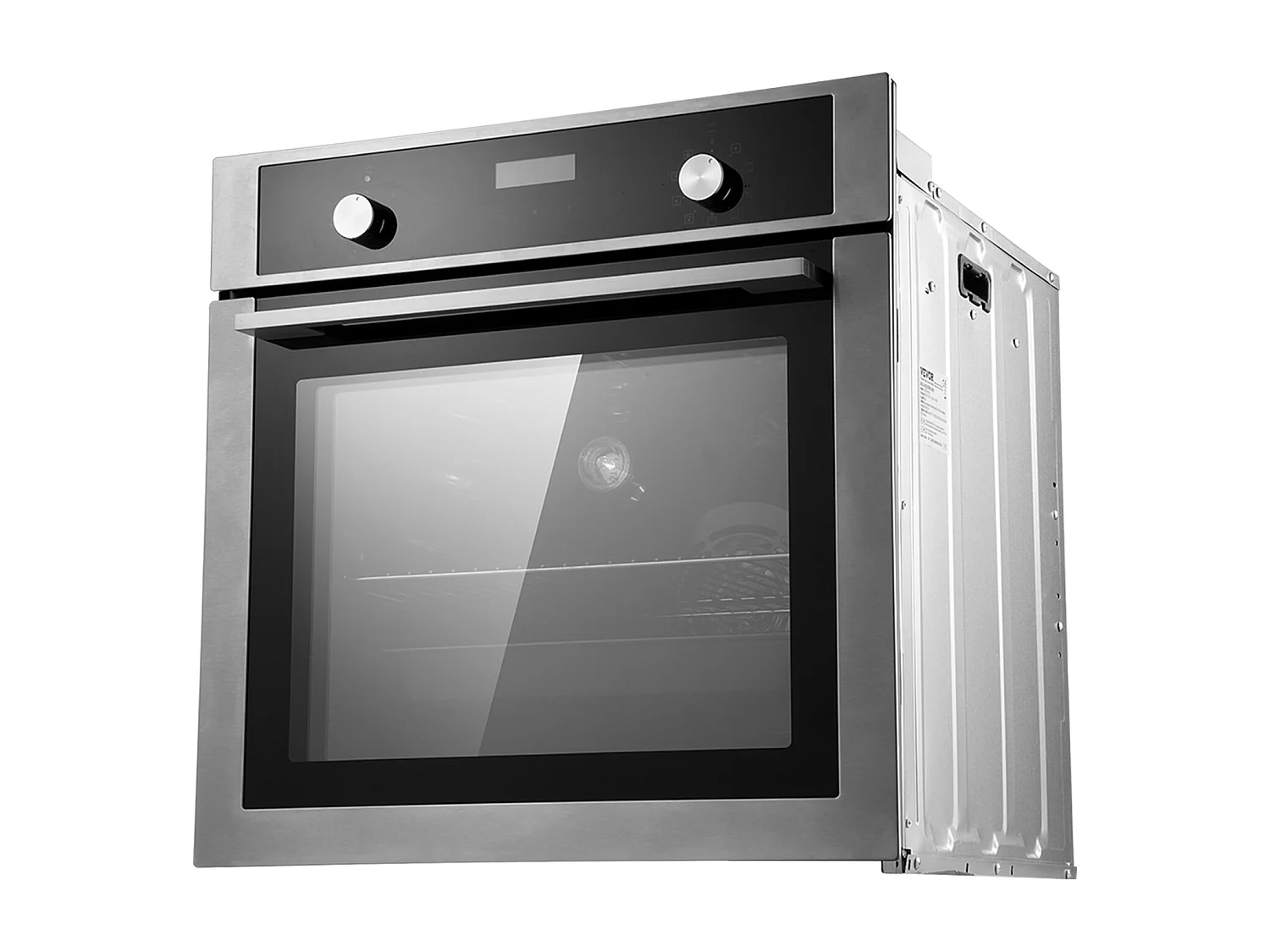 Four Mural Électrique Simple 59.5CM, 9 Fonctions Four Mural Encastrable de 76L, Chauffer Rapidement