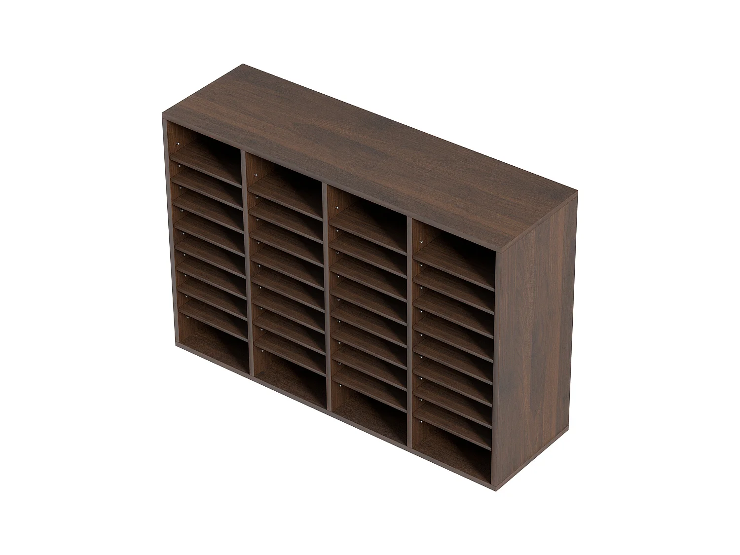 Organisateur de Bureau en Bois SucceBuy, Organiseur de Documents, 36 Compartiments RÉglables, Marron