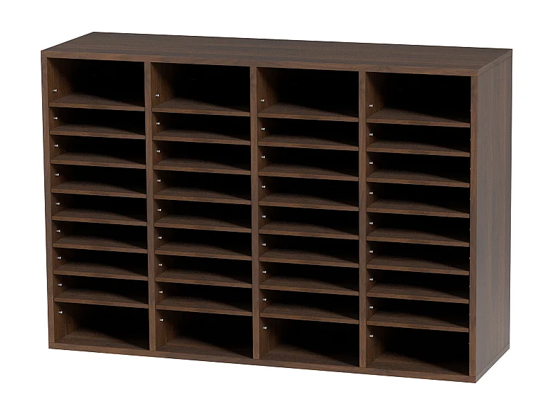 Organisateur de Bureau en Bois SucceBuy, Organiseur de Documents, 36 Compartiments RÉglables, Marron