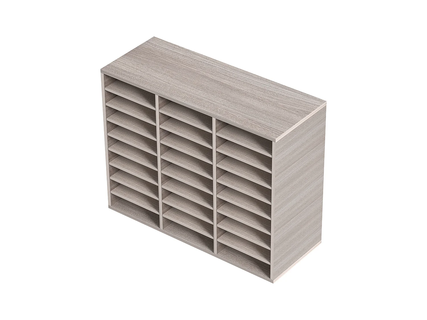 Organisateur de Bureau en Bois SucceBuy, Organiseur de Documents, 27 Emplacements, Gris