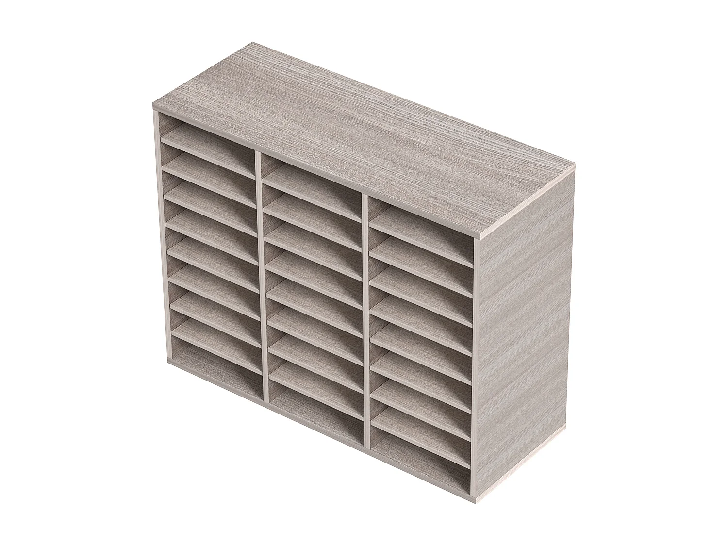 Organisateur de Bureau en Bois SucceBuy, Organiseur de Documents, 27 Emplacements, Gris