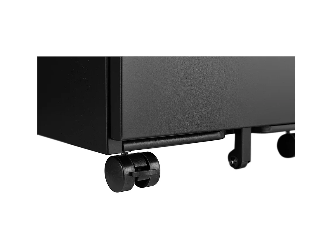 Classeur à 2 tiroirs avec serrure classeur métallique à roulettes sous le bureau convient aux formats lettre/légal/A4 noir