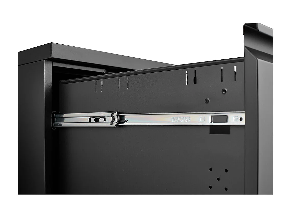 Classeur à 2 tiroirs avec serrure classeur métallique à roulettes sous le bureau convient aux formats lettre/légal/A4 noir