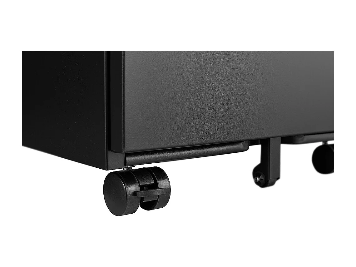 Classeur à 2 tiroirs avec serrure classeur métallique à roulettes sous le bureau convient aux formats lettre/légal/A4 noir