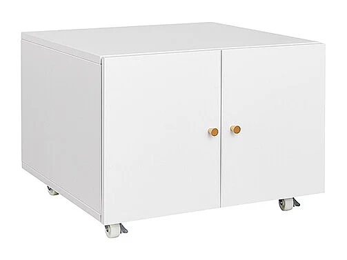 Support d'imprimante avec tables d'imprimante mobiles de rangement avec porte et étagère réglable armoire à dossiers sur roulettes blanc