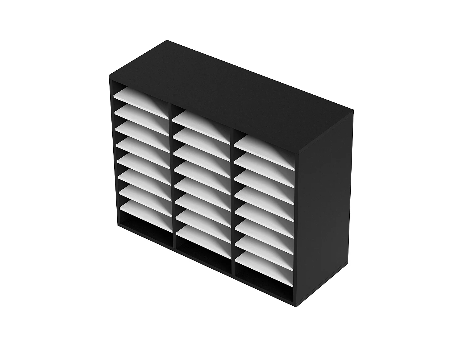 Organisateur de Bureau en Bois SucceBuy, Organiseur de Littérature, doté de 27 Emplacements, Noir