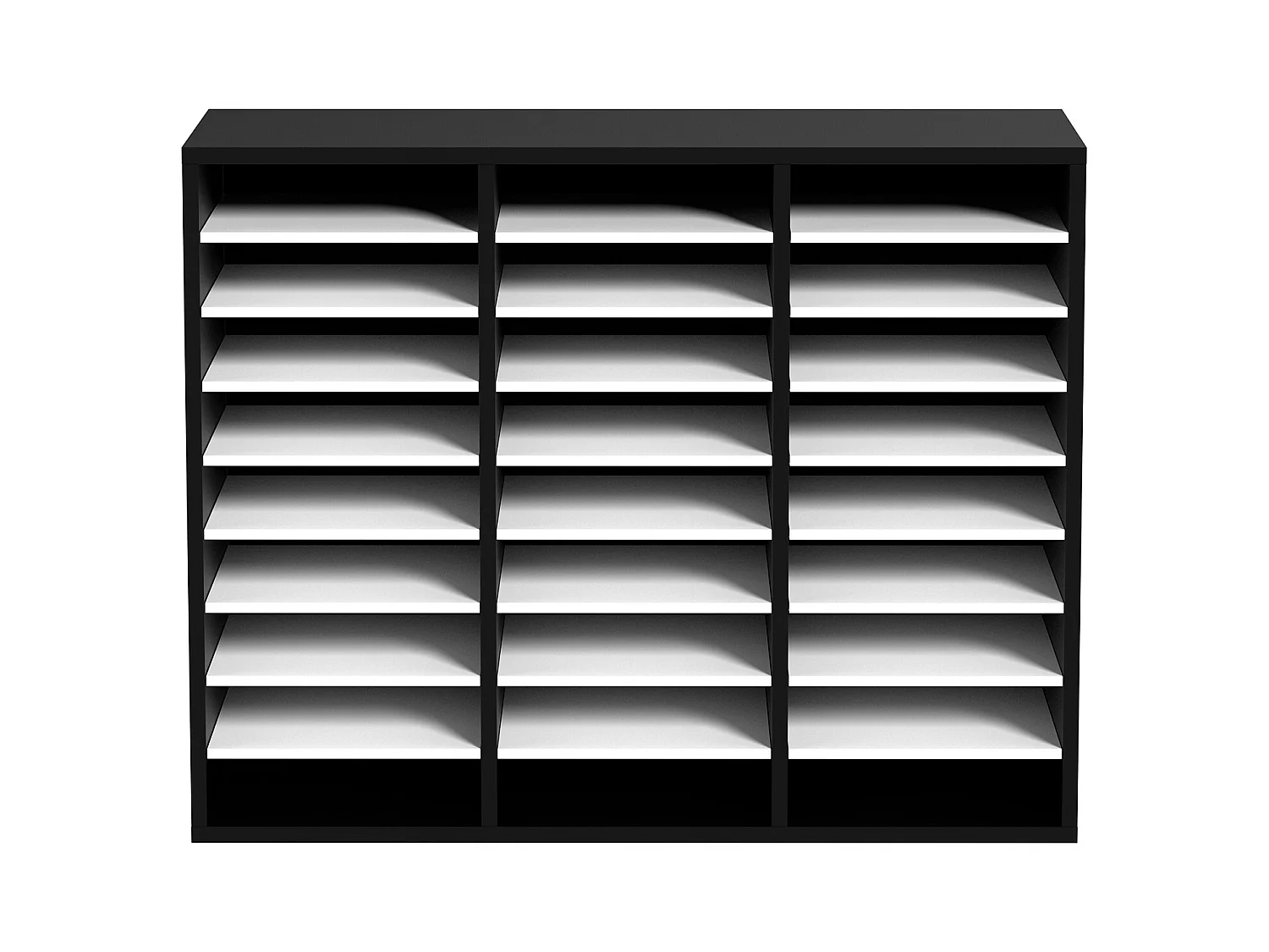 Organisateur de Bureau en Bois SucceBuy, Organiseur de Littérature, doté de 27 Emplacements, Noir