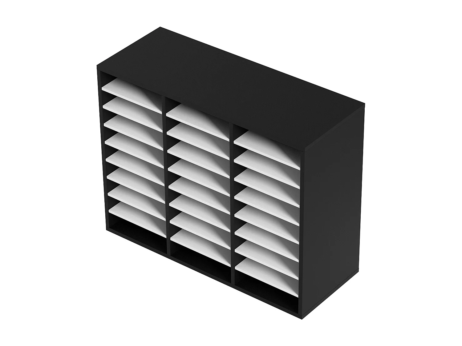 Organisateur de Bureau en Bois SucceBuy, Organiseur de Littérature, doté de 27 Emplacements, Noir