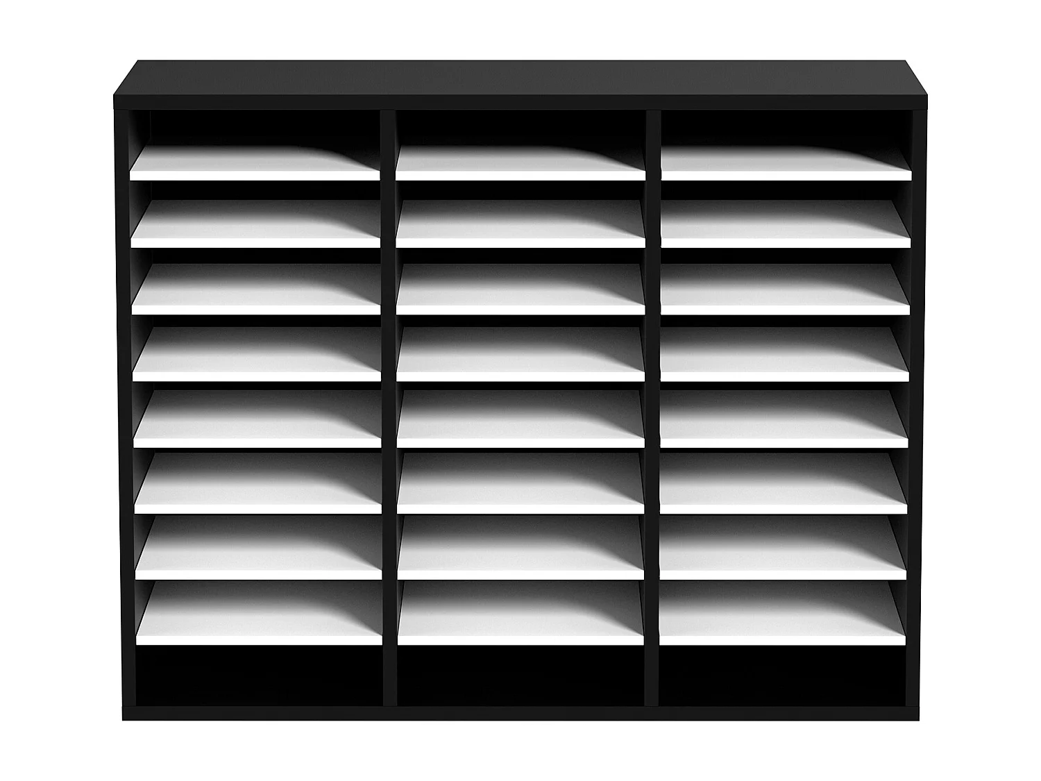 Organisateur de Bureau en Bois SucceBuy, Organiseur de Littérature, doté de 27 Emplacements, Noir