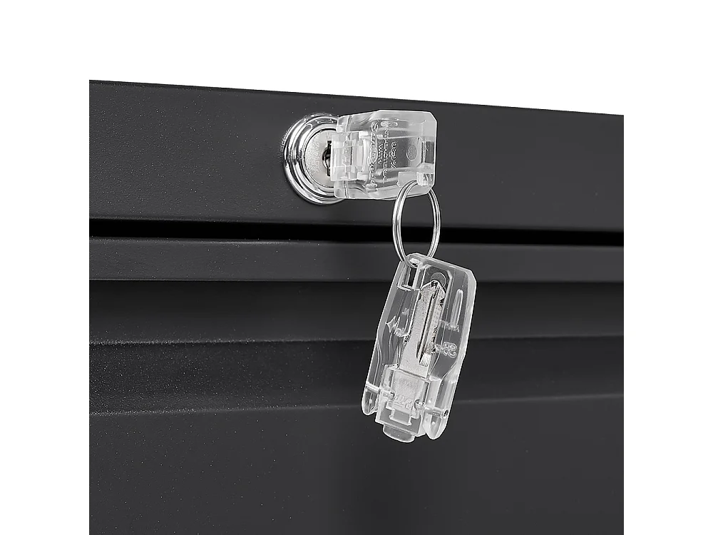 Armoire à dossiers latérale à 2 tiroirs avec serrure armoire à dossiers verticale armoire à dossiers métallique verrouillable assemblage requis noir