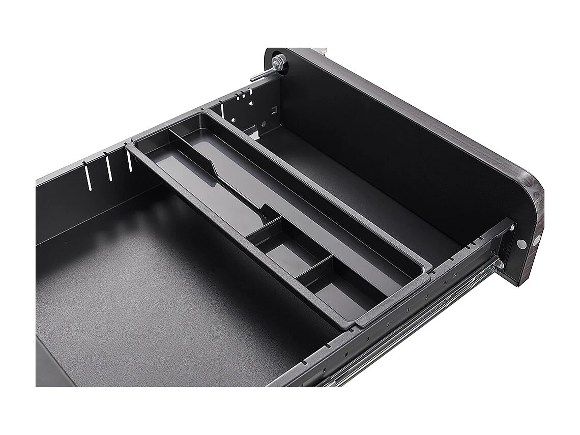 Verrijdbare ordner met 3 laden, veelzijdige opbergruimte, ontwerp met 5 wielen, kantelveilig, koudgewalst staal, waterdicht en vochtbestendig, zwart