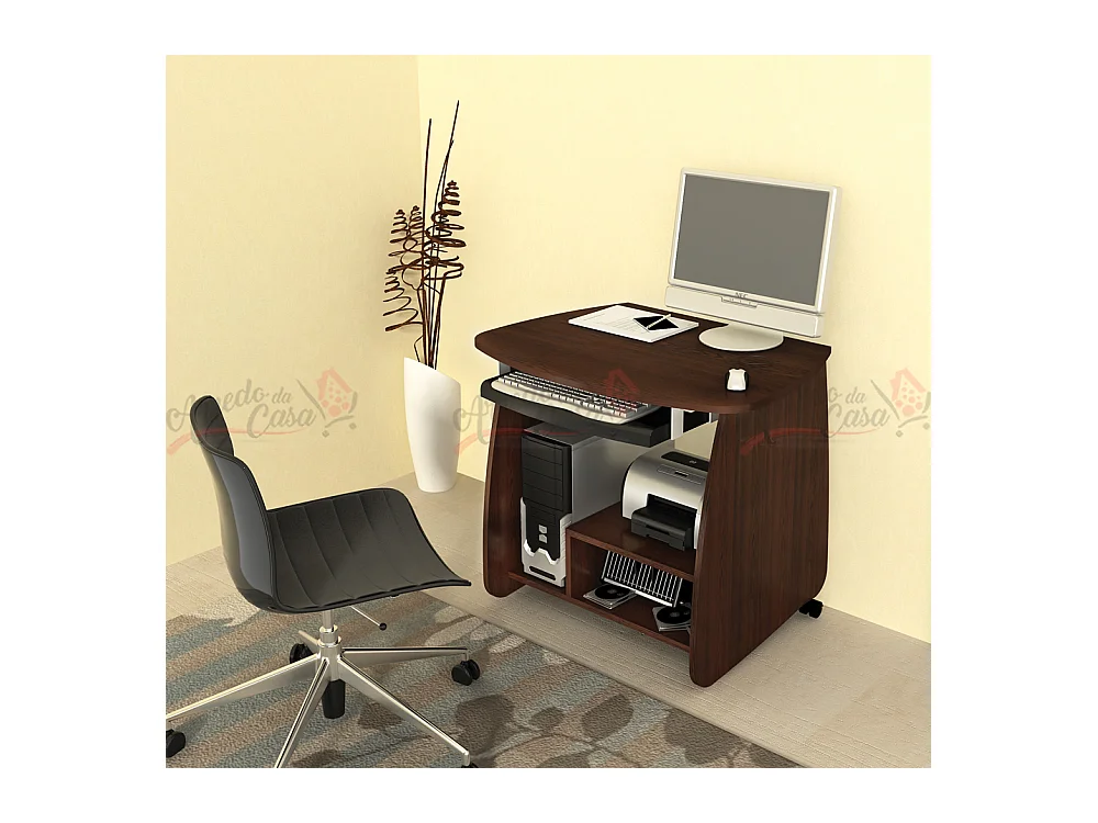 Scrivania pc e stampante wengè UG5