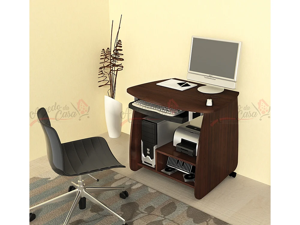 Scrivania pc e stampante wengè UG5