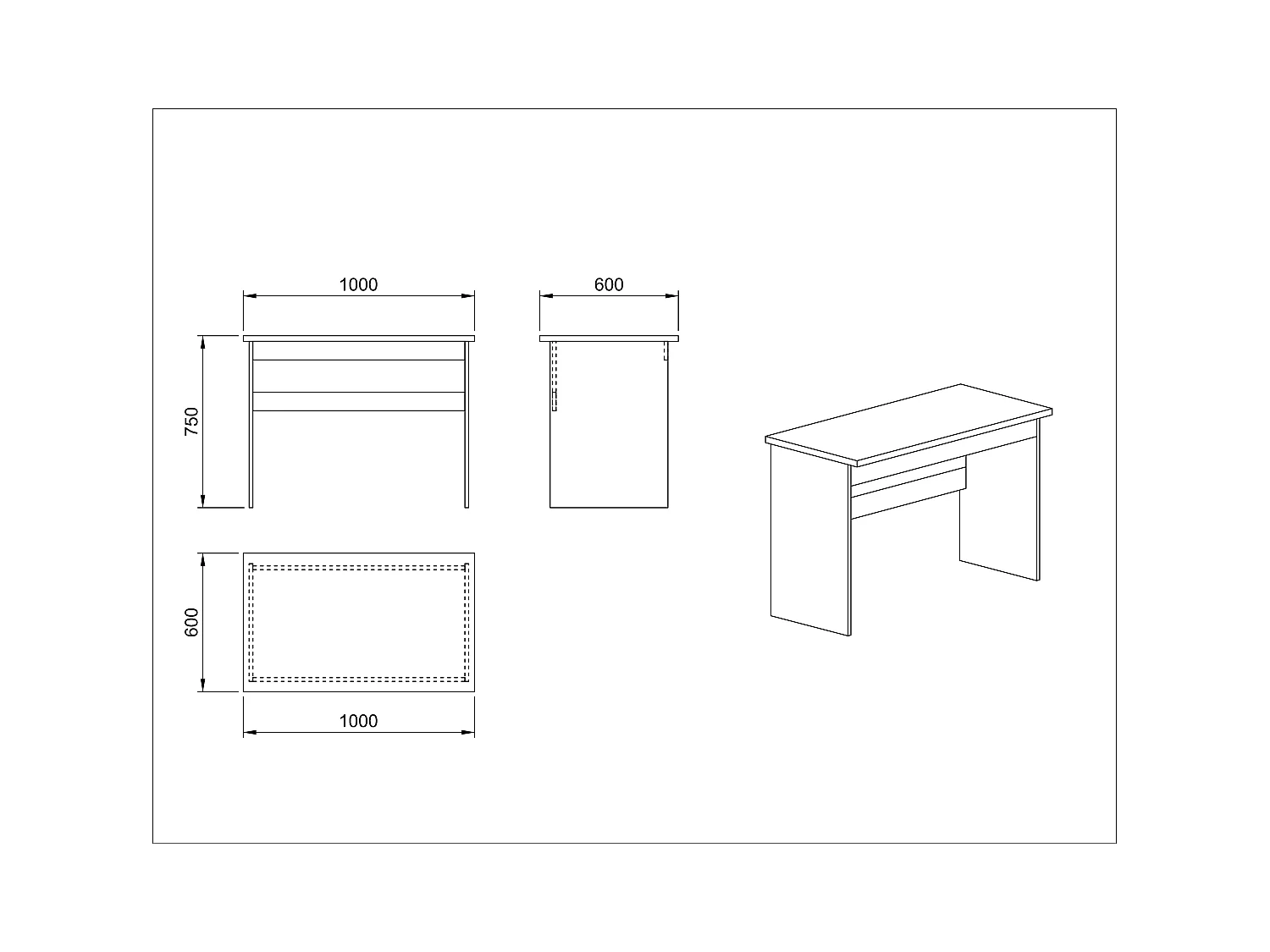 Scrivania per ufficio con ripiano effetto legno 100x75 rovere e grigio lucido SUI3