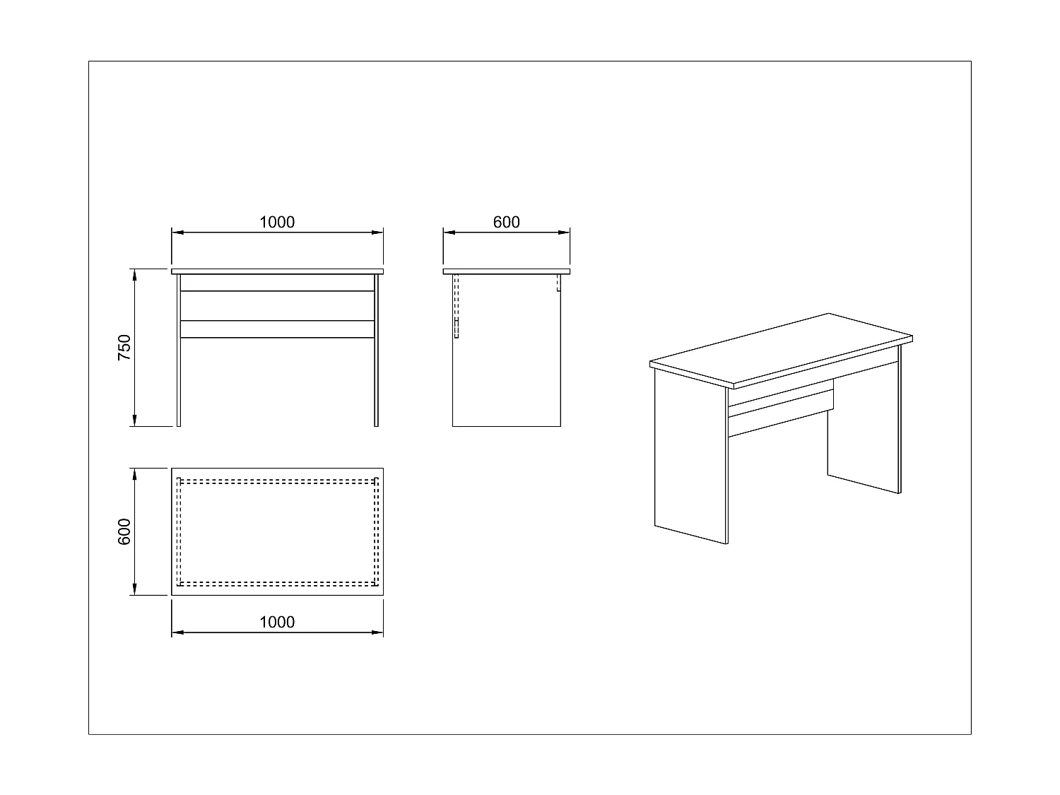 Scrivania per ufficio con ripiano effetto legno 100x75 rovere e grigio lucido SUI3