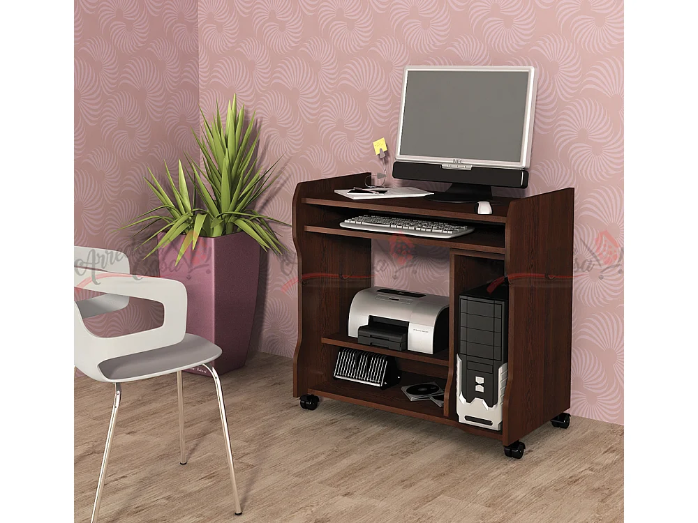 Scrivania pc piccola e compatta wengè UG6