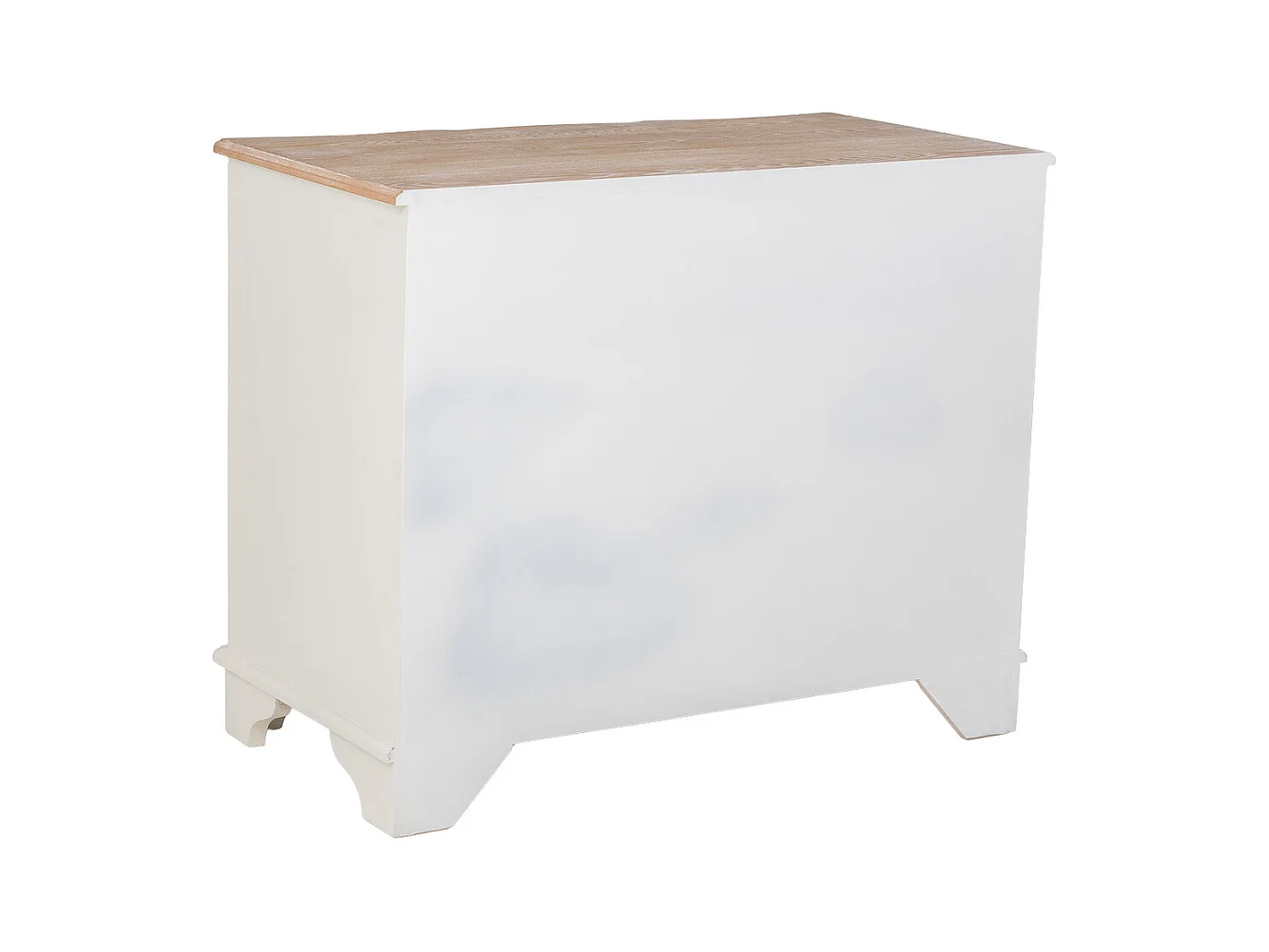 Comoda de madera de 3 cajones blanco 100x50x80