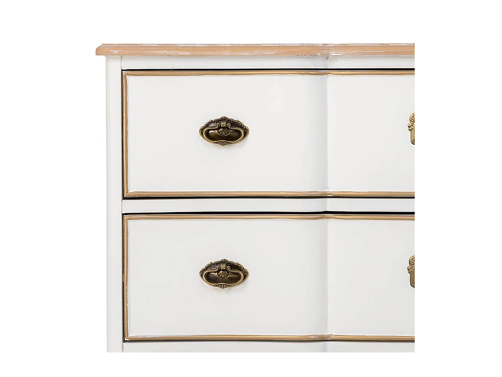 Comoda de madera de 3 cajones blanco 100x50x80