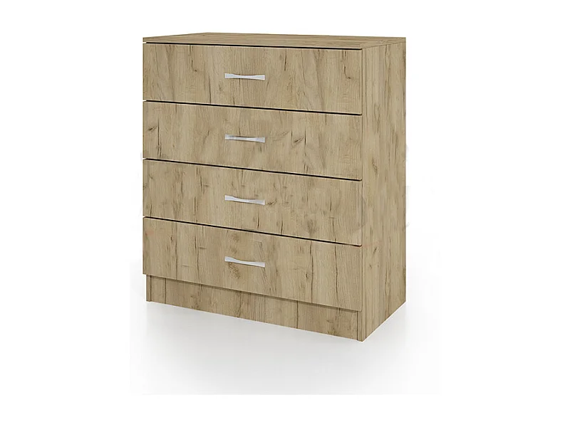 Cassettiera camera da letto con quattro cassetti CI3003 80x91 rovere