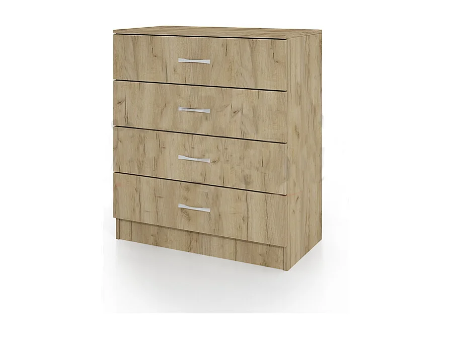 Cassettiera camera da letto con quattro cassetti CI3003 80x91 rovere