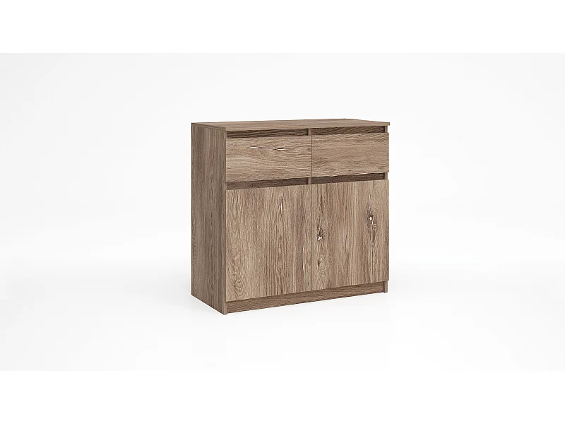 Comò  piccolo con 2 cassetti e 2 ante marrone CG41