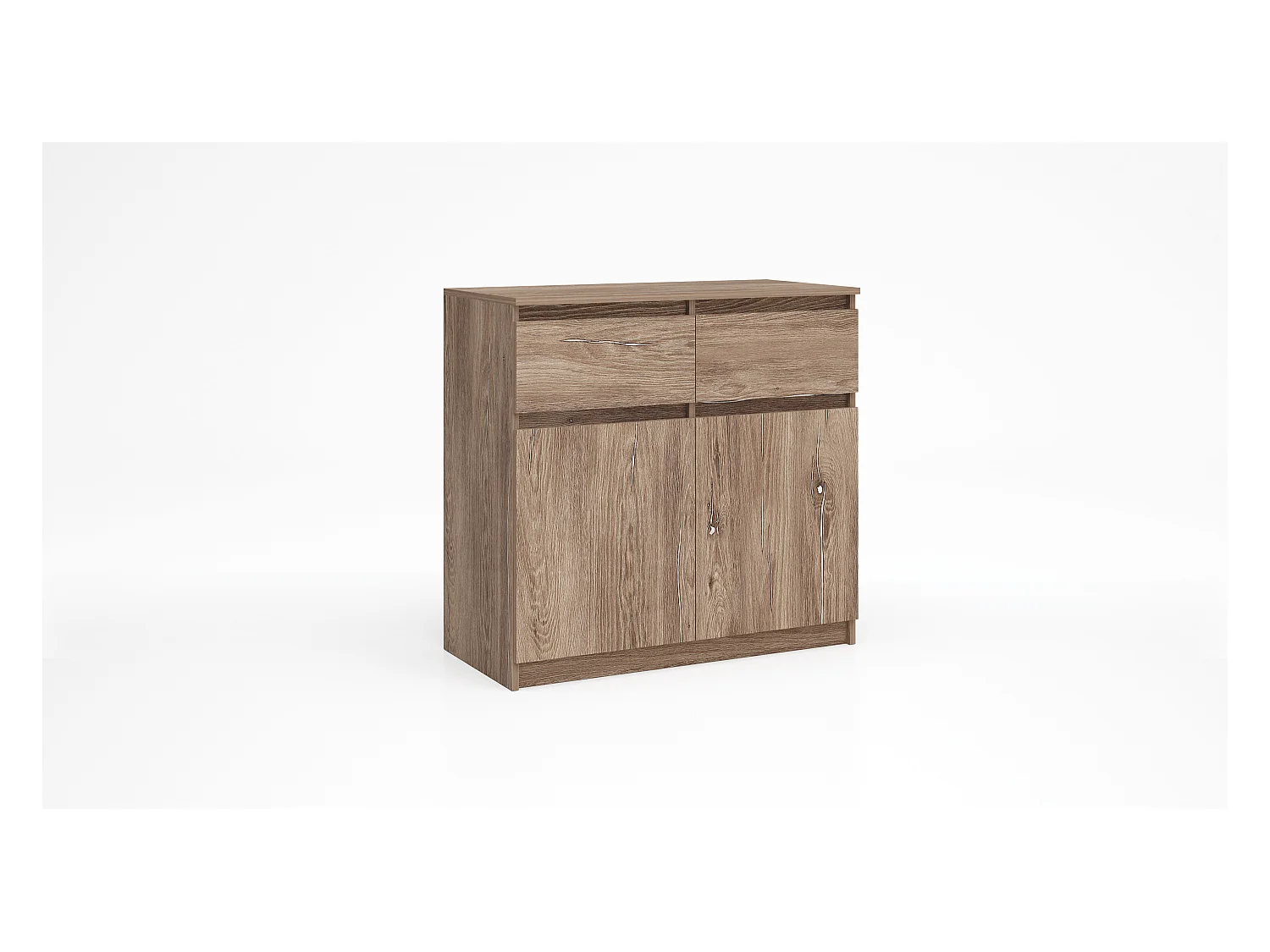 Comò  piccolo con 2 cassetti e 2 ante marrone CG41