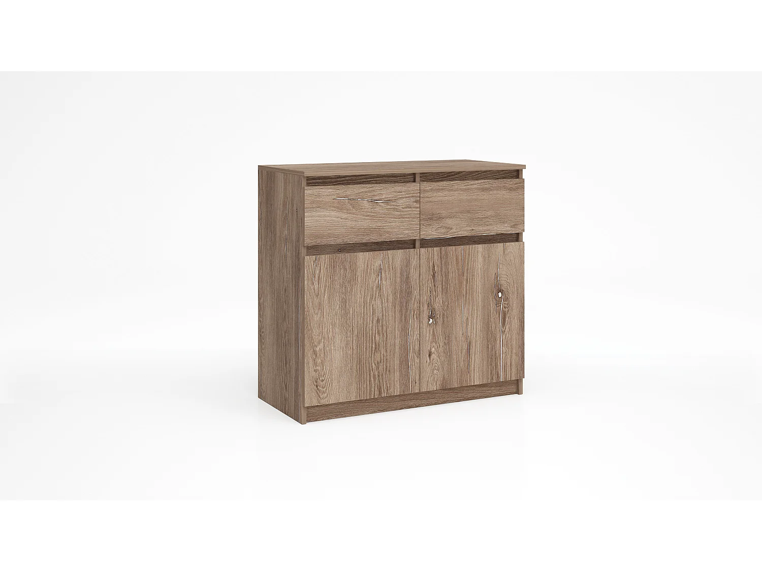 Comò  piccolo con 2 cassetti e 2 ante marrone CG41