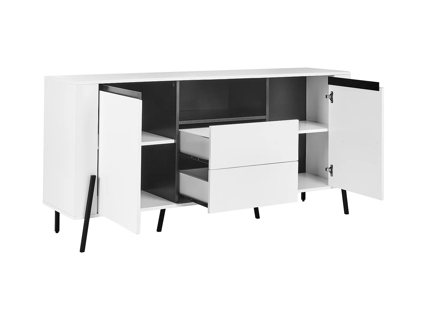 Commode 2 portes BLACKPOOL Blanc