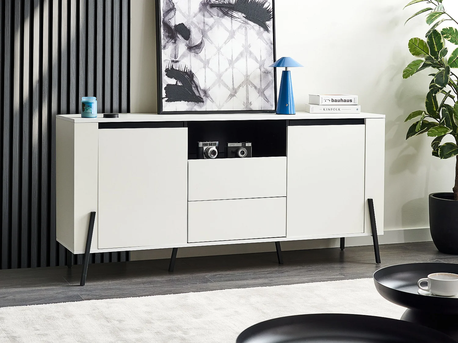 Commode 2 portes BLACKPOOL Blanc