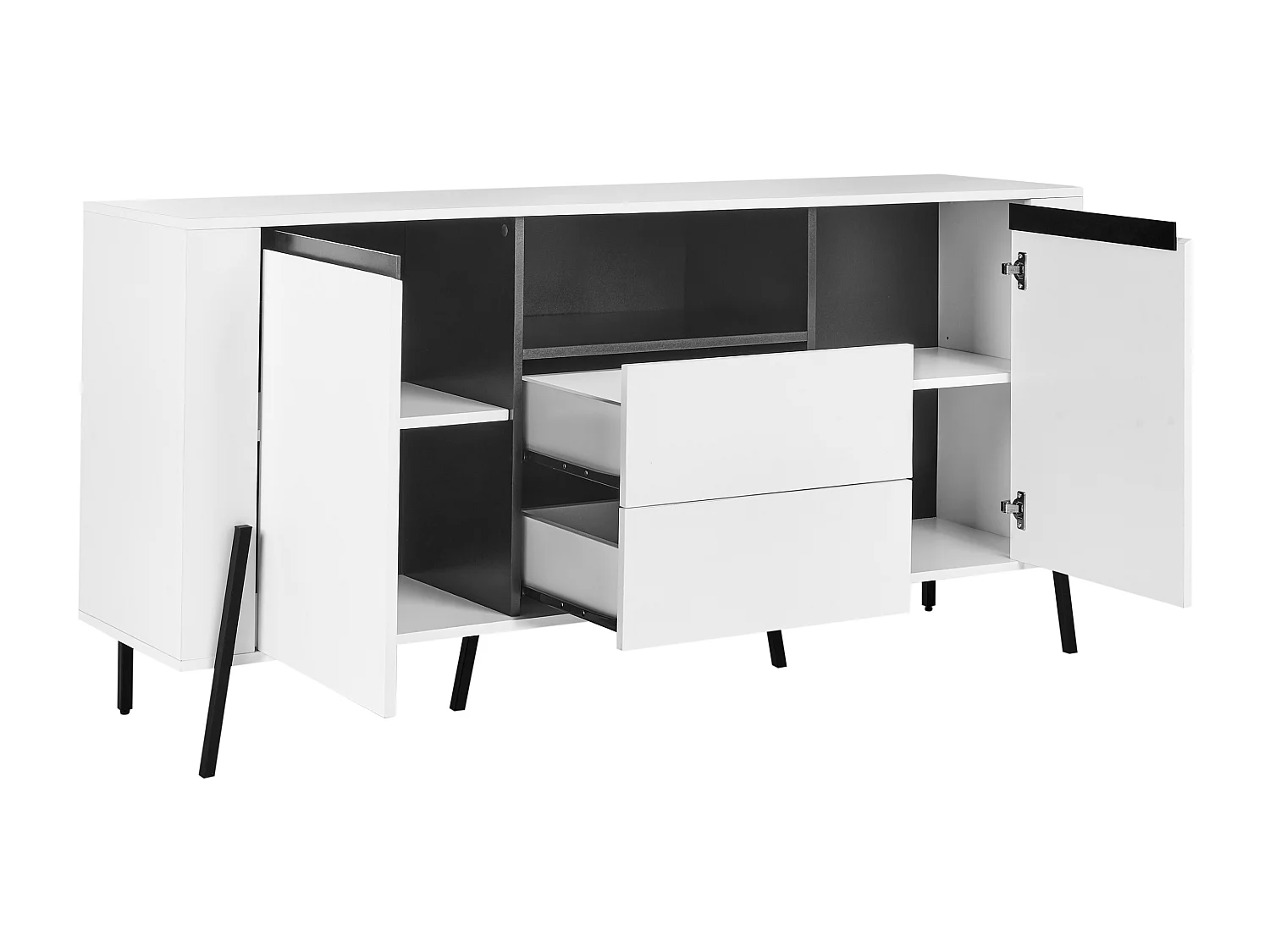 Commode 2 portes BLACKPOOL Blanc