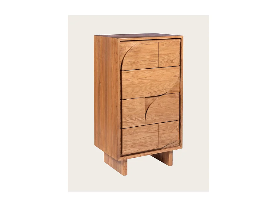 Dinda - Commode en bois massif de teck