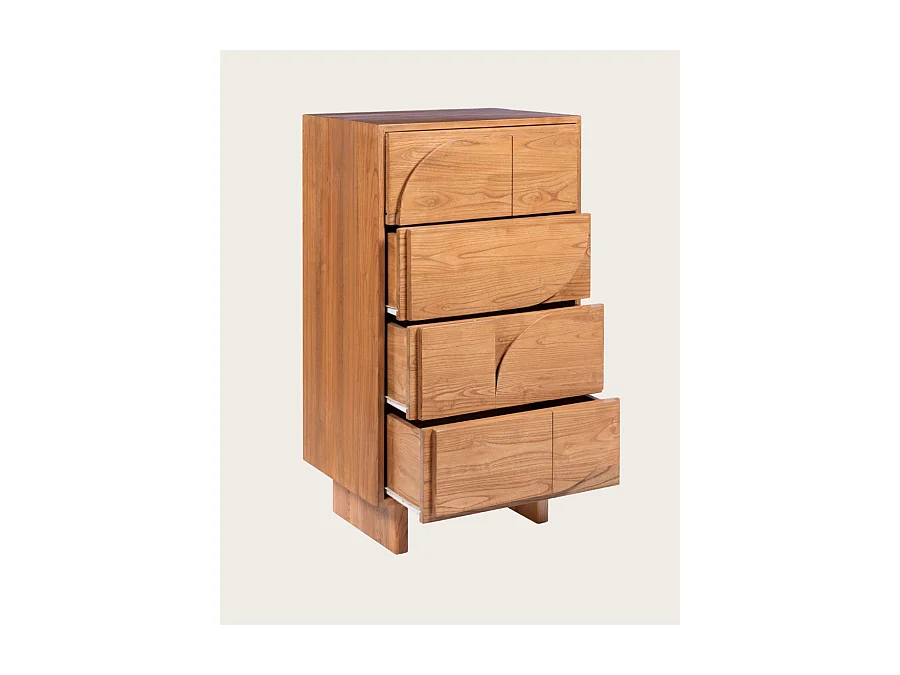 Dinda - Commode en bois massif de teck