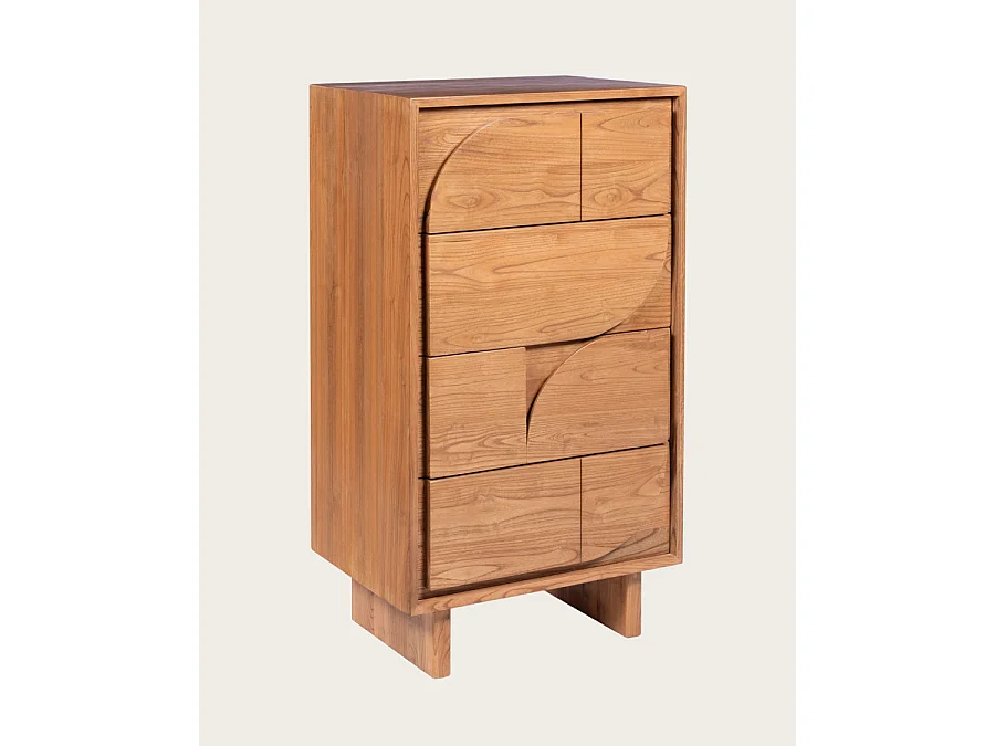 Dinda - Commode en bois massif de teck