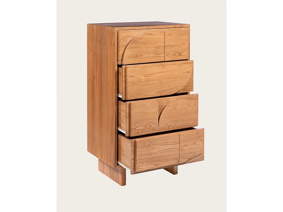 Dinda - Commode en bois massif de teck