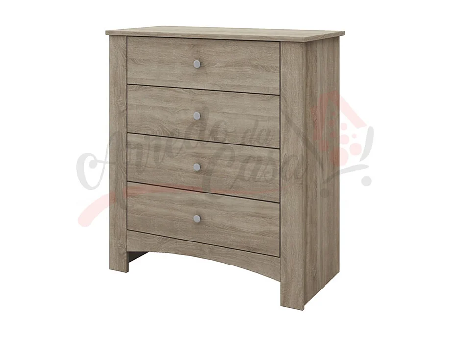 Comò per camera con quattro cassetti CI3016 80x91 rovere