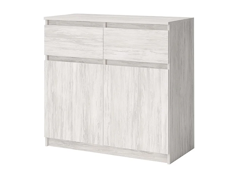Comò  piccolo con 2 cassetti e 2 ante bianco legno CG41