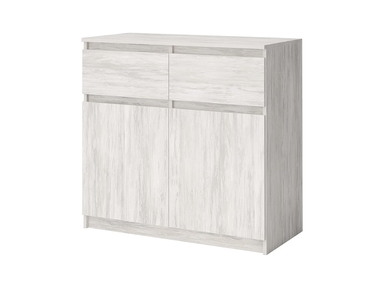 Comò  piccolo con 2 cassetti e 2 ante bianco legno CG41