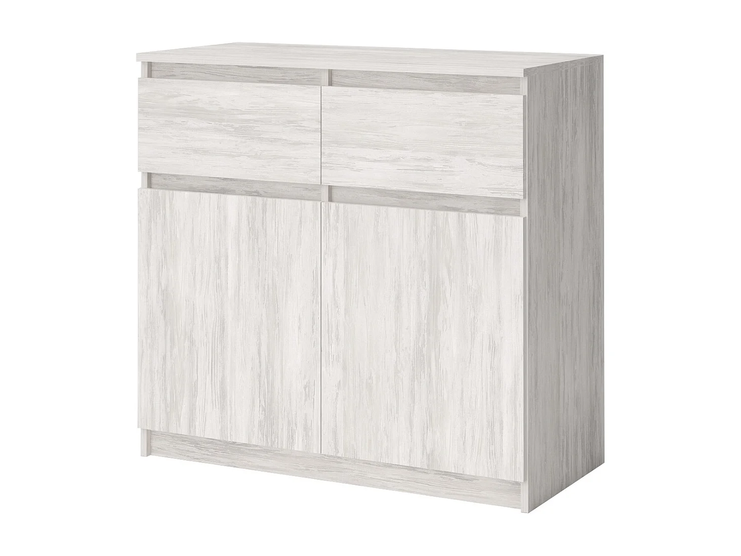 Comò  piccolo con 2 cassetti e 2 ante bianco legno CG41