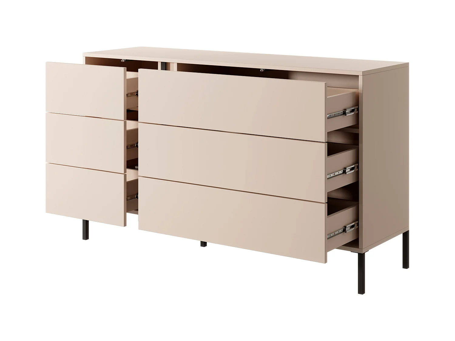 Cassettiera moderna con luce LED 137x81cm beige CLK10