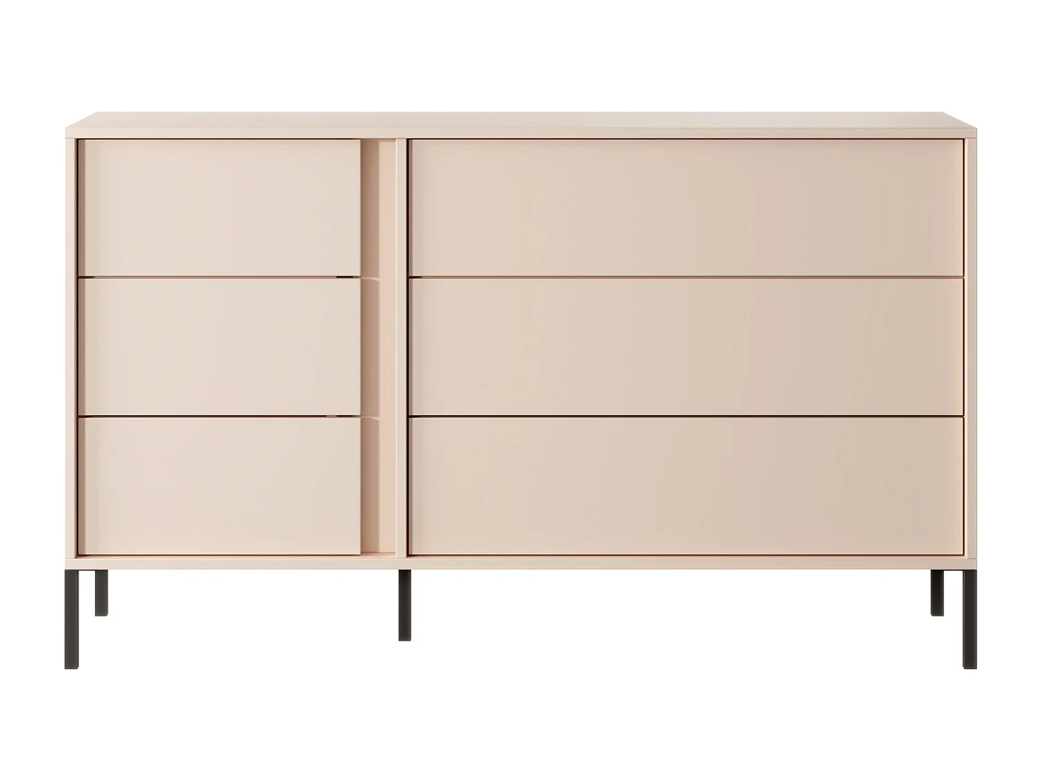 Cassettiera moderna con luce LED 137x81cm beige CLK10